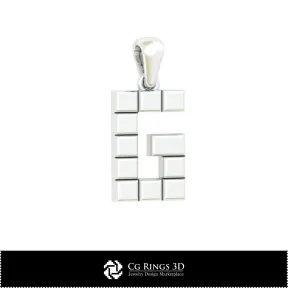 Pendentif 3D CAO avec lettre G