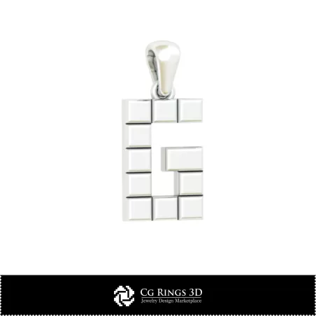 Pendentif 3D CAO avec lettre G