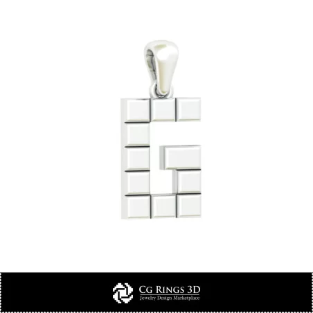Pendentif 3D CAO avec lettre G