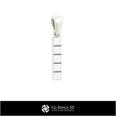 Colgante 3D CAD con letra I