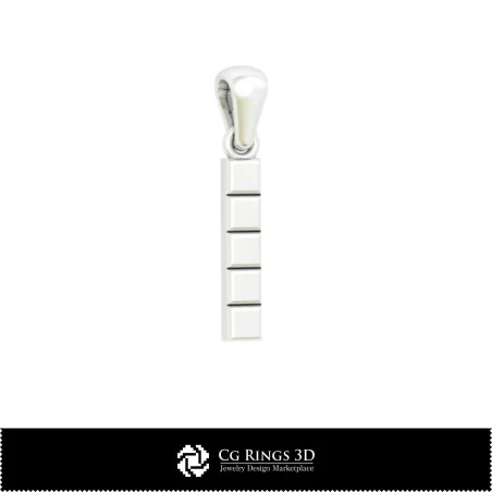Pendentif 3D CAO avec lettre I