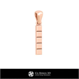 Colgante 3D CAD con letra I para el hogar, Joyería 3D CAD, Colgantes 3D CAD, Colgantes con letra 3D