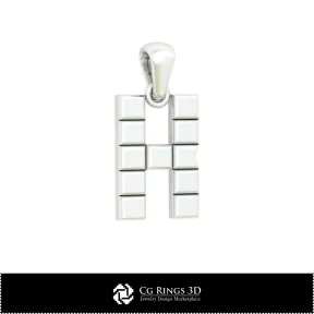 Pendentif 3D CAO avec lettre K