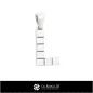 Colgante CAD 3D con letra L Colgante CAD 3D con letra L