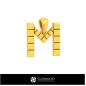 Ciondolo 3D CAD con lettera M