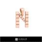 Colgante CAD 3D con letra N