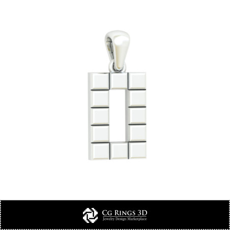 3D CAD Pendant With Letter O