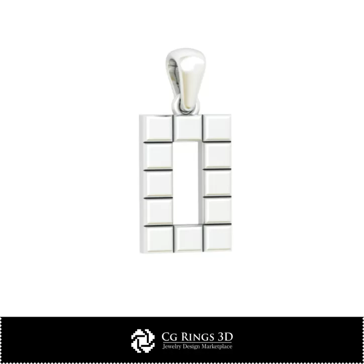 Ciondolo 3D CAD con lettera O