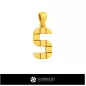 Pandantiv 3D CAD cu litera S