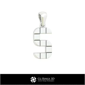 3D CAD Pendant With Letter S