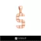 Pendentif 3D CAO avec lettre S