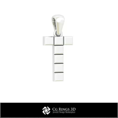 Colgante CAD 3D con letra T