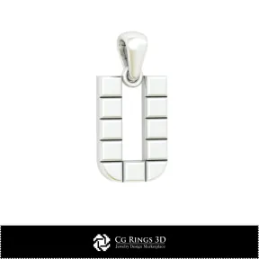 Ciondolo 3D CAD con lettera U