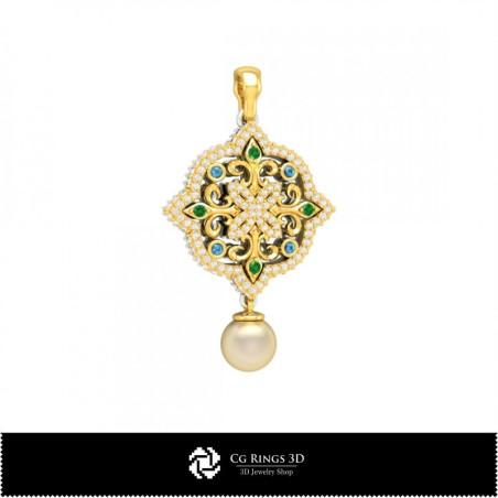 3D Pearl Pendant Home,  Jewelry 3D CAD, Pendants 3D CAD , 3D Diamond Pendants, 3D Pearl Pendants