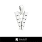 3D CAD Pendant With Letter V