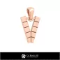 3D CAD Pendant With Letter V