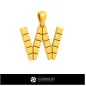 Pendente 3D CAD con lettera W