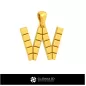 Pendentif 3D CAO avec lettre W