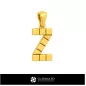 字母 Z 3D CAD 吊坠 字母 Z 3D CAD 吊坠