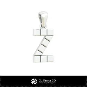 3D CAD Pendant With Letter Z