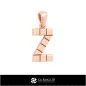 Pendentif 3D DAO avec la lettre Z