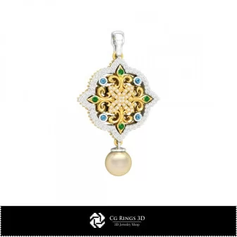 3D Pearl Pendant Home, Bijoux 3D CAO, Pendentifs 3D CAO, Pendentifs Diamant 3D, Pendentifs de Perles 3D