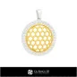 Pendentif hexagonal 3D CAD