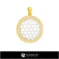 3D CAD Hexagon Pendant