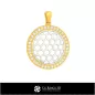 Pendentif hexagonal 3D CAD