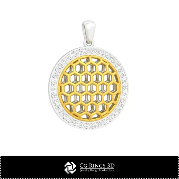 Colgante hexagonal 3D CAD