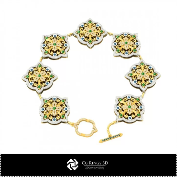 Bracelet With Diamonds - Jewelry 3D CAD