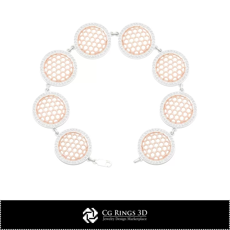 Pulsera Hexágono CAD 3D
