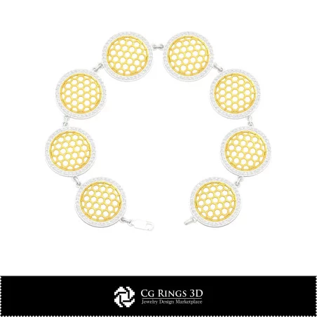 Pulsera Hexágono CAD 3D