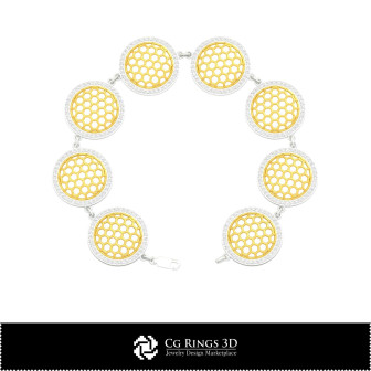 3D CAD Hexagon Bracelet Home, Bijoux 3D CAO, Bracelets 3D CAO, Bracelets de Diamant 3D, Bracelets 3D 