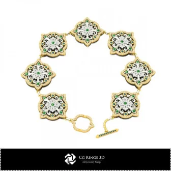 3D Bracelet With Diamonds Home, Bijuterii 3D , Bratari 3D CAD, Bratari cu Diamante 3D, Bratari 3D