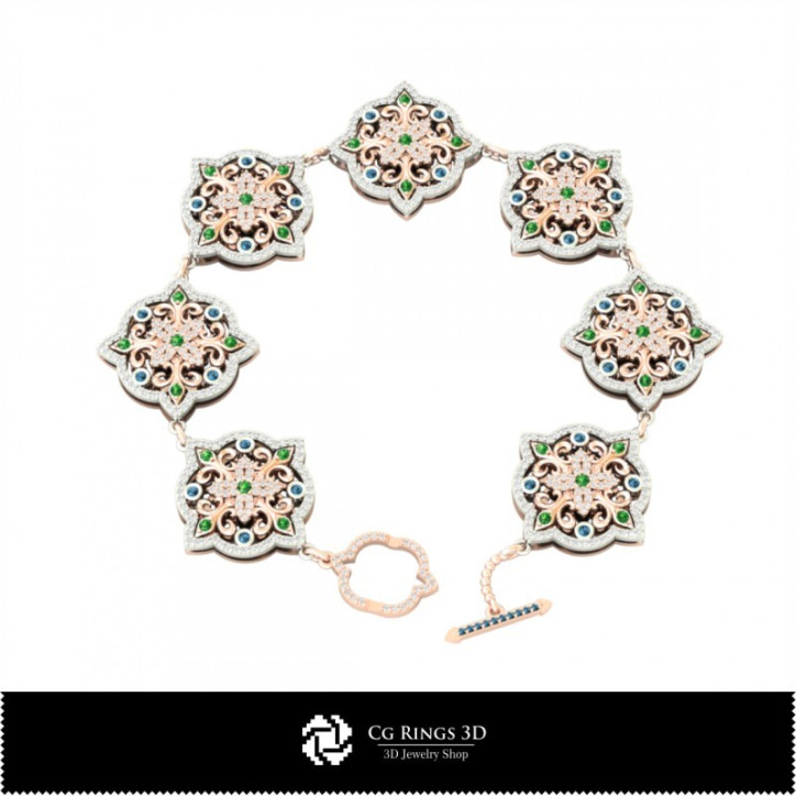 Bracelet With Diamonds - Jewelry 3D CAD