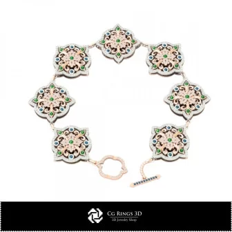 3D Bracelet With Diamonds Home, Jewelry 3D CAD, Bracelets 3D CAD , 3D Diamond Bracelets, 3D Bracelets