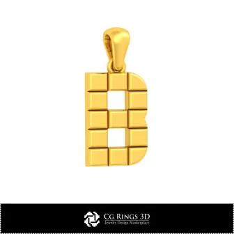 3D-CAD-Kollektion von Anhängern mit Initialen Zuhause, Schmuck 3D-CAD, Anhänger 3D-CAD, Schmuckkollektionen 3D-CAD,