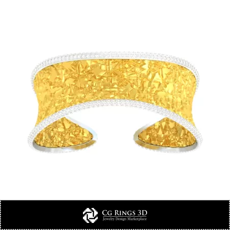 Brățară Ice CAD 3D pentru acasă, Bijuterii CAD 3D, Brățări CAD 3D, Brățări cu diamante 3D, Brățări 3D, Brățară tip manșetă 3D