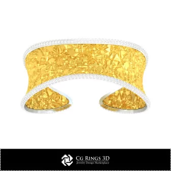 Bracciale Ice CAD 3D per casa, Gioielli CAD 3D, Bracciali CAD 3D, Bracciali con diamanti 3D, Bracciali 3D, Bracciale rigido