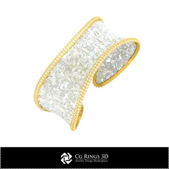 3D CAD Ice Bracelet Home, Jewelry 3D CAD, Bracelets 3D CAD , 3D Diamond Bracelets, 3D Bracelets, 3D Cuff Bracelet