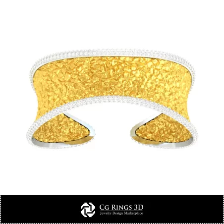 Bracciale Ice in CAD 3D, Gioielli CAD 3D, Bracciali CAD 3D, Bracciali con diamanti 3D, Bracciali 3D, Bracciale a polsino 3D
