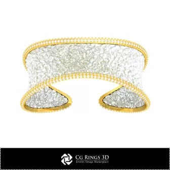 Bracciale Ice in CAD 3D, Gioielli CAD 3D, Bracciali CAD 3D, Bracciali con diamanti 3D, Bracciali 3D, Bracciale a polsino 3D