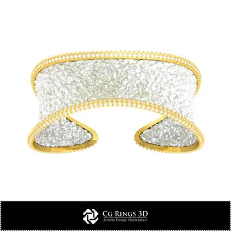 Bracciale Ice in CAD 3D, Gioielli CAD 3D, Bracciali CAD 3D, Bracciali con diamanti 3D, Bracciali 3D, Bracciale a polsino 3D