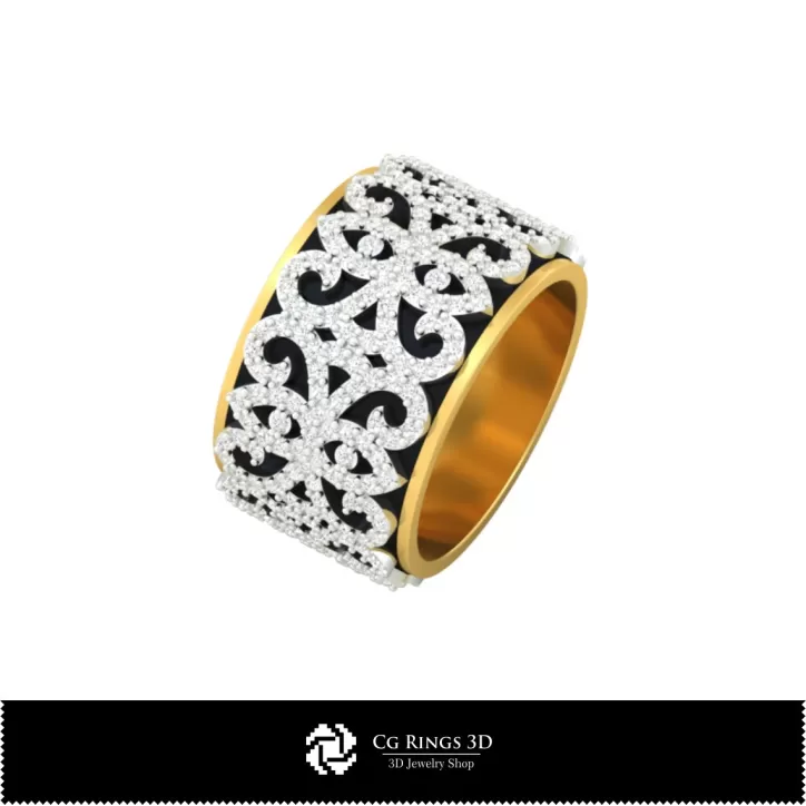 Fedi nuziali da donna con diamanti - Gioielleria CAD 3D