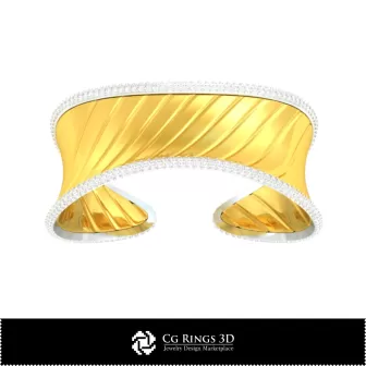 Pulsera 3D CAD Ice para el hogar, Joyas 3D CAD, Pulseras 3D CAD, Pulseras de diamantes 3D, Pulseras 3D, Pulsera tipo brazalete