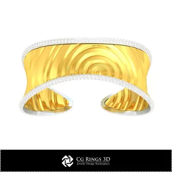 Bracciale Ice 3D CAD Home, Gioielli 3D CAD, Bracciali 3D CAD, Bracciali con Diamanti 3D, Bracciali 3D, Bracciale Rigido 3D