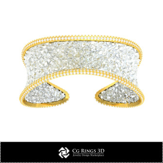 3D CAD Ice Bracelet Home, Bijoux 3D CAO, Bracelets 3D CAO, Bracelets de Diamant 3D, Bracelets 3D , Bracelets Manchette 3D 