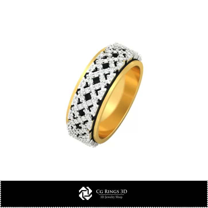 Sortijas de boda femeninas con diamantes - Joyería CAD 3D