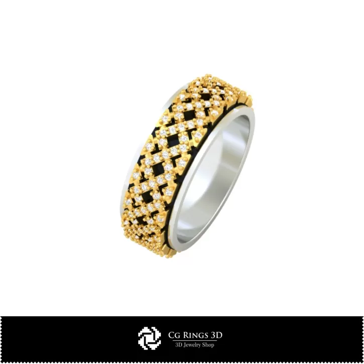 Sortijas de boda femeninas con diamantes - Joyería CAD 3D